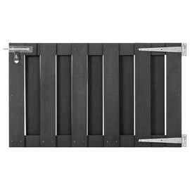 TREATLIFE HOME Garden Gate WPC Heavy-Duty 39.4"x23.6" Lockable Design with Sliding Latch, Gray