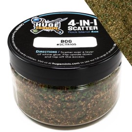 Huge Miniatures 4-in-1 Scatter, Bog Scenics for Basing and Diorama – 4oz Jar