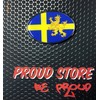Sweden Flag Lion Emblem Proud Car Oval Domed Sticker 3D
