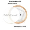 Led Ceiling Light Flush Mount: 12 Inch 24W Wood Bedroom