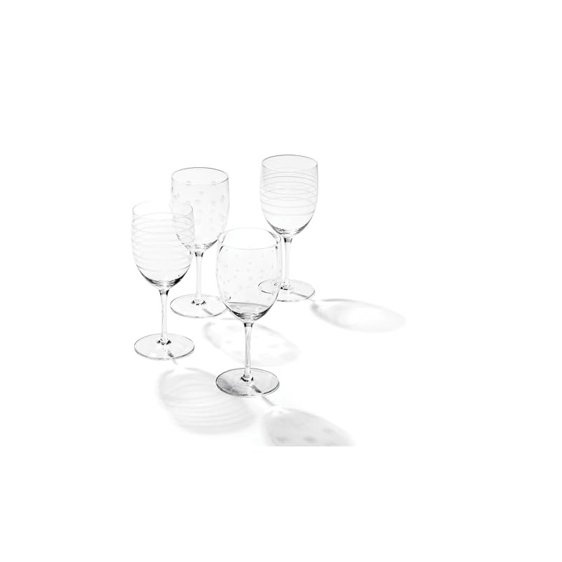 Oneida Mingle Wine Glasses, Set of 4, 4 Count, Clear