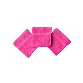 Face Cloth/Face Flannels/Wash Cloths 100 Percent Cotton Colour Hot Pink