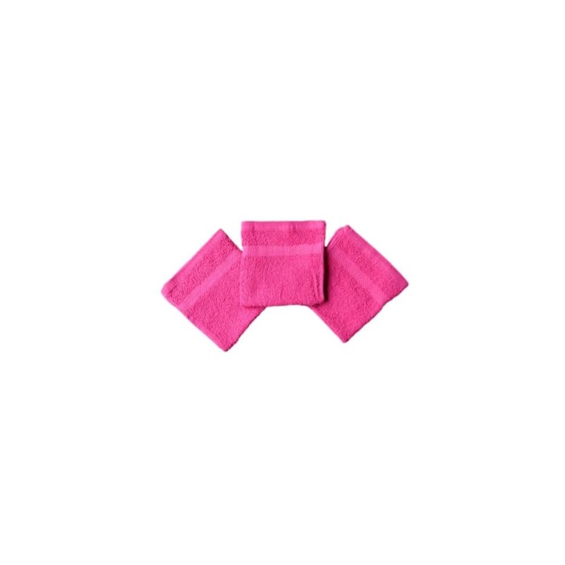 Face Cloth/Face Flannels/Wash Cloths 100 Percent Cotton Colour Hot Pink