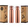 HealthGoodsAU - Set of Hammered and Plain Copper Water Bottle
