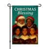 Christmas Garden Flag 12x18 Inch Black Santa Choir Yard Decor