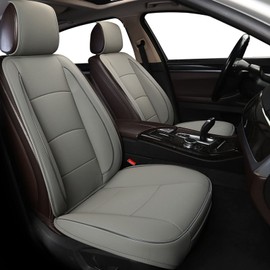 EDEALYN 1 Pack Luxury Automotive Seat Cover Water Proof PU Leather Front Car Seat Cover Protectors Seat Cover Universal Fit 95% Vehicles