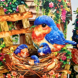 SENDAPOP Mothers Day Card, Bird Mom Pop Up Mother's Day for Wife, Women, Grandma, 3D Birthday Cards, I Love Mom, Bird Pop Up Card Gifts