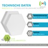 platino24 3D Sound Absorber Set, Hexagons Made From Basotect G+,