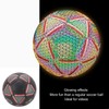 Reflective Soccer Ball Standard Size 5 Durable PU Leather Luminous