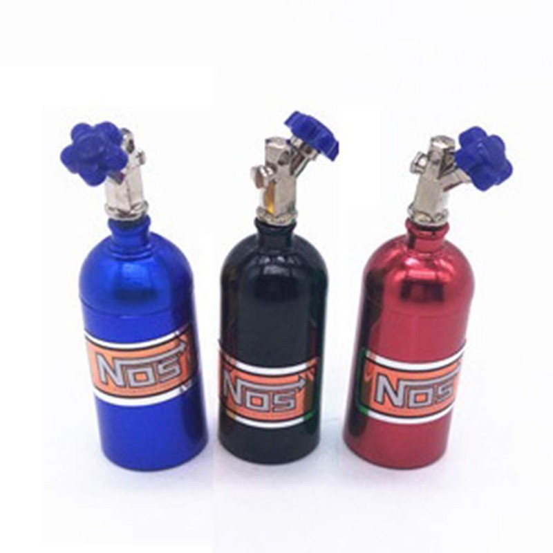 KEEDA 2 PCS Metal Simulated NOS Nitrogen Bottle with Bracket