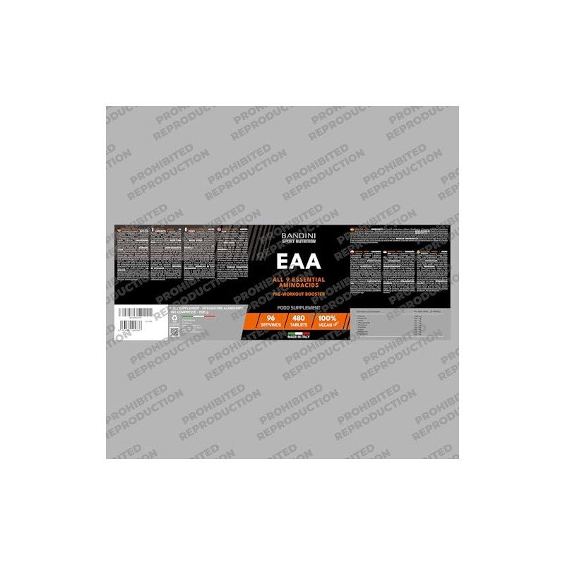 Bandini® EAA Essential Amino Acids | 480 Tablets 96-Day Supply