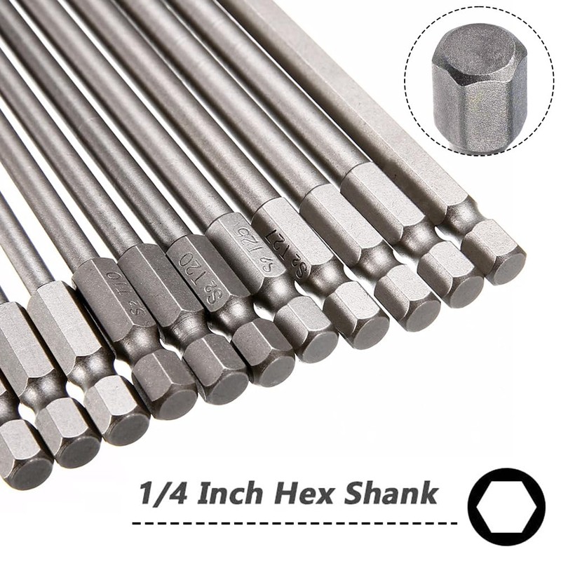 Saipe 11pcs 200mm Extra Long Torx Screwdriver Bit Set, Magnetic