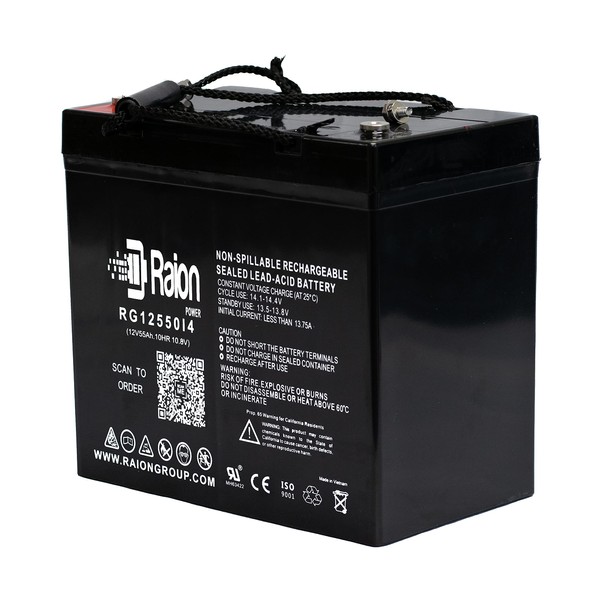 Raion Power RG12550I4 12V 55Ah Replacement Electric Wheelchair Scooter Battery