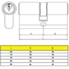 Yale Y54055LT Standard Cylinder YL5 Brass 40 x 55 mm