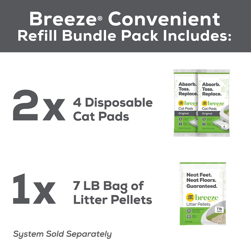 Purina Tidy Cats Breeze Litter System Cat Refill Bundle -