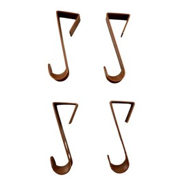 Dependable Industries inc. Essentials Over-The-Door Hanger Hook Set – 4-Pack of 4.5 in., Plastic Over-The-Door Hangers & Over-The-Door Hooks – Over-Door Hooks for Hanging Clothes & Towels (Brown)