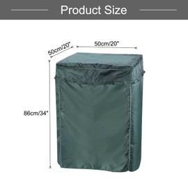 MECCANIXITY Top Load Washer Cover, Portable Washing Machine Cover, 20Wx20Dx34H Inch(S Size) Green Waterproof Cover for Washer