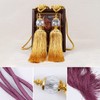 2PCS Luxury Curtain Holdbacks Rope Tie Backs Tassel Tiebacks Beaded