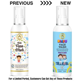 Mom & World Kids Face Wash Tear Free, 120ml (No SLS, Paraben) - with Argan Oil, Aloevera