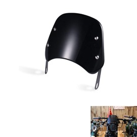 Universal motorcycle windshield Windscreen deflector for 5 '' - 7 '' headlights motorcycle (Black)