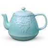 Toptier Ceramic Teapot, Large Tea Pot with Stainless Steel Infuser,
