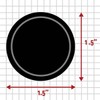 AllSpice 70 Black Water Resistant Round Spice Jar Labels Set