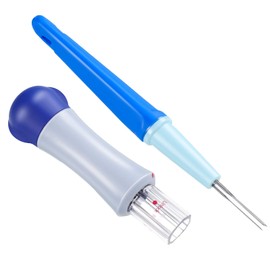 WILLBON, Pen Style Needle Felting Tool with 3 Needles and Punch Style Felting Needle Tool with 7 Barbed Needles, Wool Needle Felting Accessories for DIY Patchwork Wool Crafts Making Felt Patterns