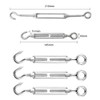 Pack of 6 Turnbuckles, Stainless Steel Wire Buckles, 304 Stainless