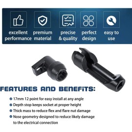 Unbranded Fuel Injector Line Socket Set 12 Point Flare Nut For 6.7 Ford Powerstroke Diesel
