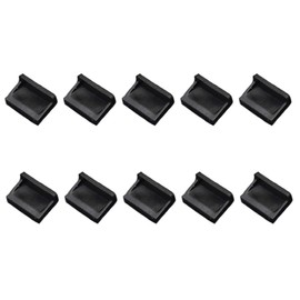 USB Port Plug Covers, 10 Pcs Hard PE USB 3.0 Port Anti-Dust Cap Protector Stopper Cover for Smartphone Computer Laptop (Black)