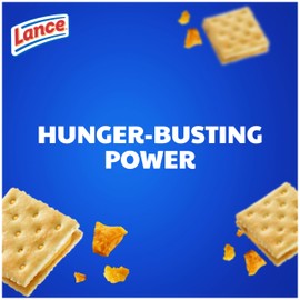 Lance Sandwich Crackers, Captain's Wafer Grilled Cheese, 10 Individual Packs, 6 Sandwiches Each