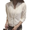 ASARANS Women's Lace Jacket, Cardigan, Light Outerwear, Zip-up, Sheer, Sheer,