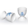 Cinf Ceramic Egg Cup Set of 2 Porcelain Holder Breakfast
