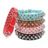 Aolove Mushrooms Spiked Rivet Studded Adjustable Pu Leather Pet Collars