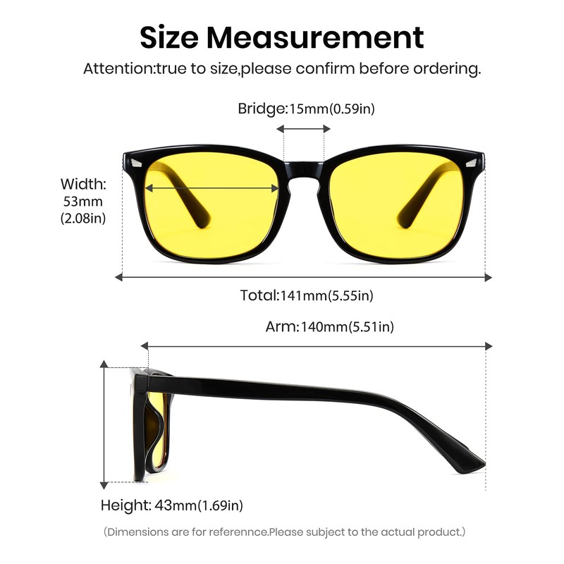 Cyxus Blue Light Glasses for Men Women Reduce Eye Strain