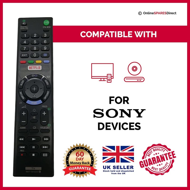 Replacement Remote Control For Sony For KDL-43W809C W85C / W80C