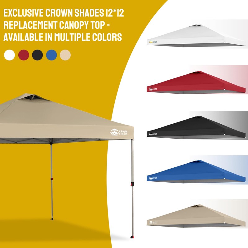 CROWN SHADES 12x12 Canopy Replacement Top - Only Compatible with