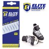 Elite Hockey PRO-S700 Waxed Molded Tip Hockey Skate Laces (White/Navy,