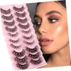Baluue 10 Pairs Natural Look False Lashes Rhinestones Eyelash Extensions