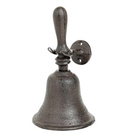 Sungmor Cast Iron Dinner Bell, Rustic Hand Held Bell, Decorative Farmhouse Wall Hanging Doorbell, Indoor Outdoor Call Bell for Kitchen, Patio, Back Door
