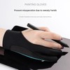 Double layer anti misoperation thick spandex two finger gloves, flat