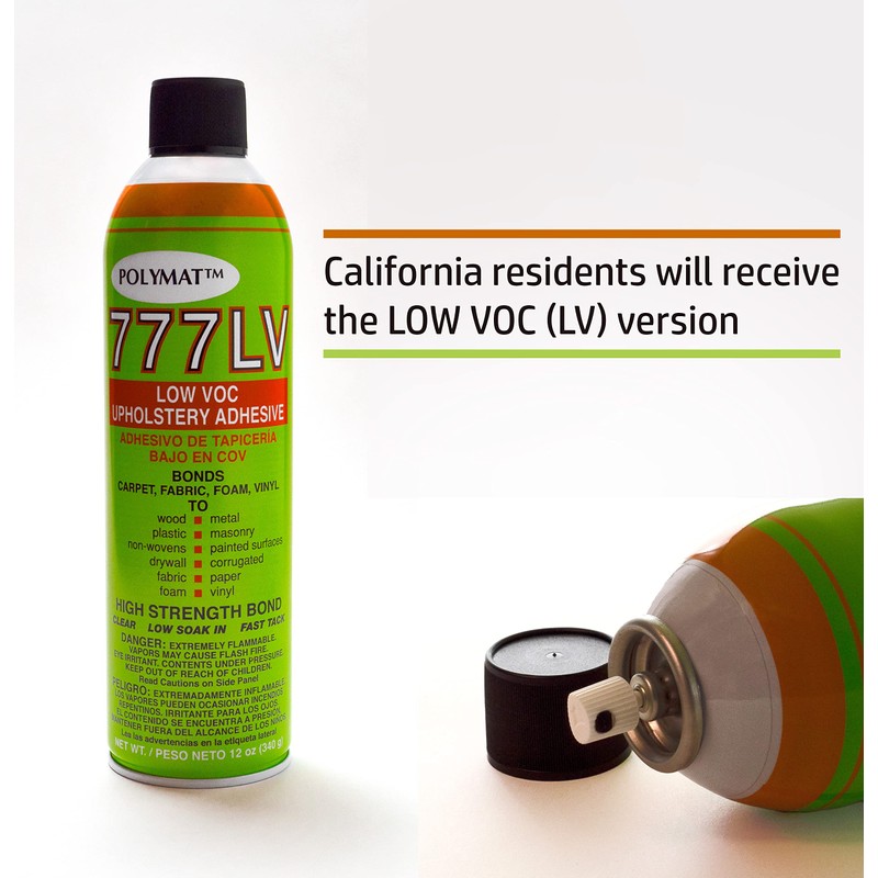 2 Polymat 777 CANS Fabric Liner Box Carpet Upholstery Spray