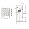 Electronic Cabinet Lock Zinc Alloy Easy to Install Cabinet Keypad