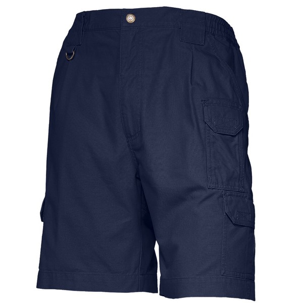 5.11 Tactical Men's 9-Inch Work Shorts, Cotton Canvas Fabric, Action Waistband, 7 Pockets, Fire Navy, 30, Style 73285
