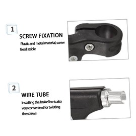 KOMBIUDA 1 Pair Bicycle Brake Levers Durable Brake Handles for Safe Cycling Easy to Install Replacement Parts for Bikes Lightweight and Compact Design