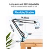 Microphone Boom Arm Desk Mount for Wave/Blue Yeti/Hyperx Quadcast/SM7B/SM58/MV7, Upgraded