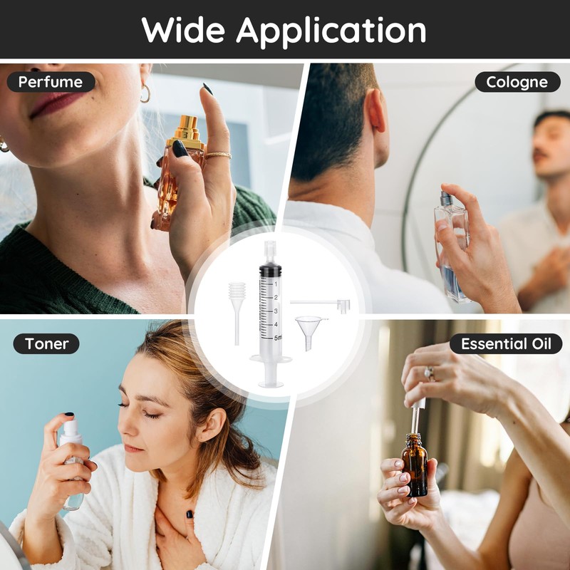 Segbeauty 5ml Perfume Refill Tool Kit, 8pcs Plastic Clear Perfume
