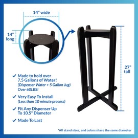 For Your Water Natural Painted 27" Wood Floor Stand for Water Crock or Plant