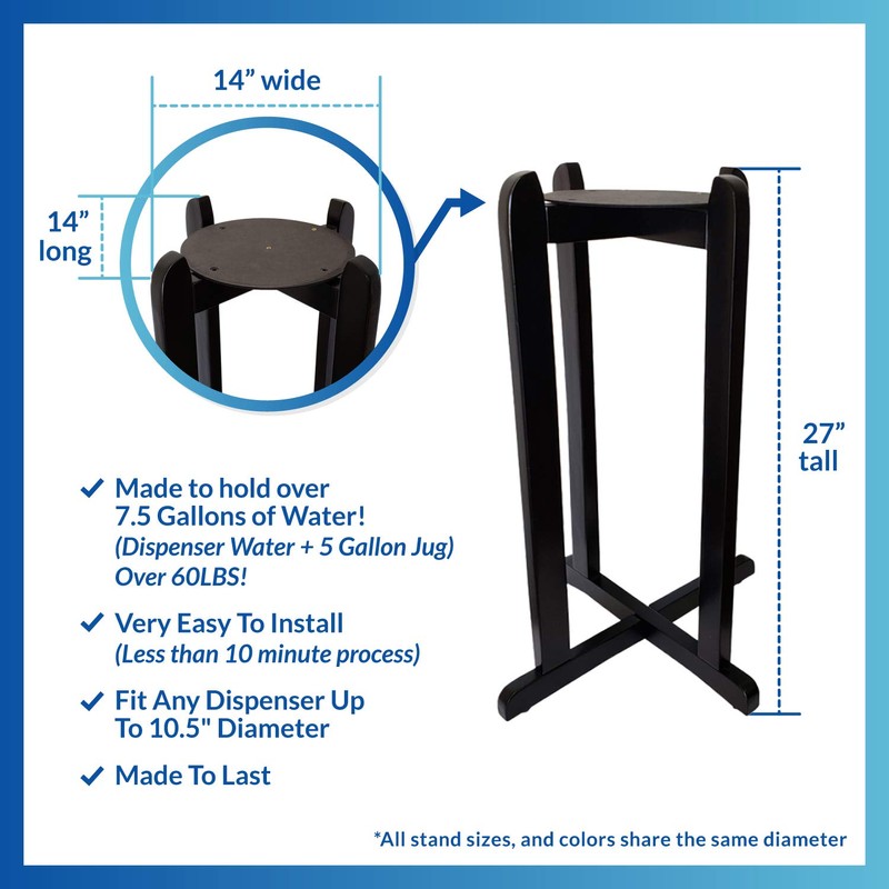 For Your Water Natural Painted 27" Wood Floor Stand for