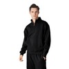Future Planet Mens Globe Premium 1/4 Zip Fleece Lined Soft